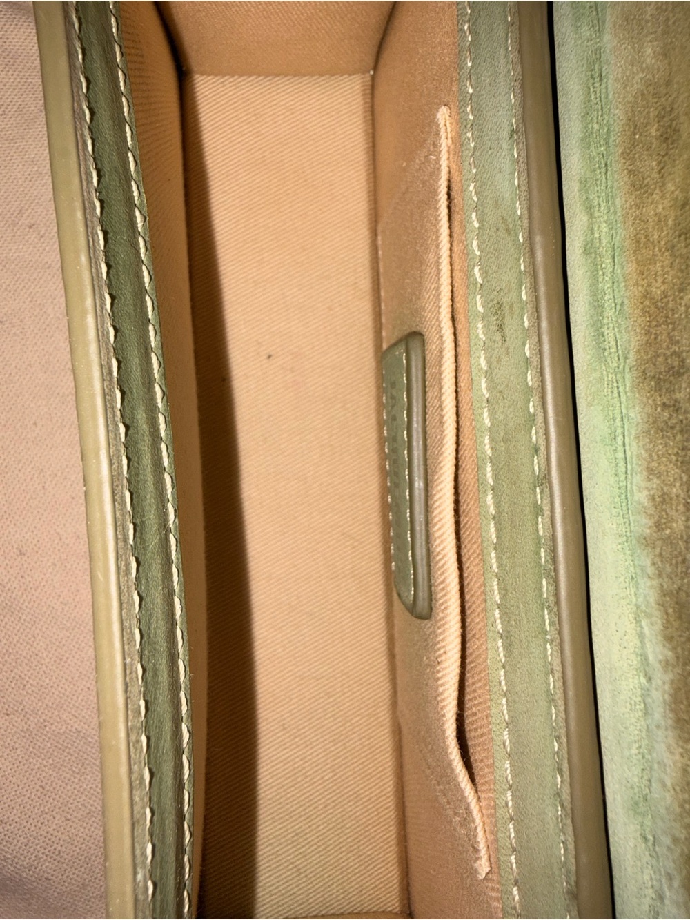 WATER DAMAGED**Jacquemus Green Le Chiquito Long Top-Handle Bag - Picture 5 of 6